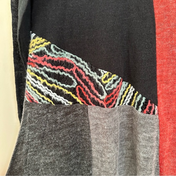 NEW This & That XL Patchwork Embroidered Long Sleeve Top Tunic Boho Hippie Fall - Picture 4 of 13